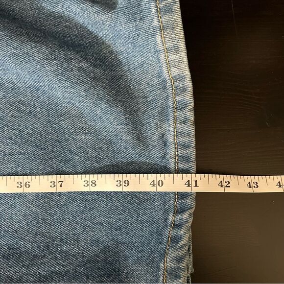 Lee Mens Jeans Size 42x30 Blue Denim Regular Fit Straight Leg 5 Pocket Design - Picture 16 of 16